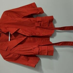 Chic Red Button-Up Jacket